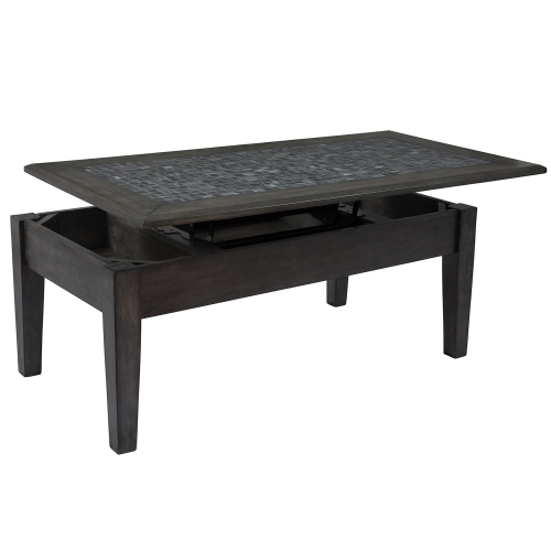 Grey Mosaic Lift Top Cocktail Table